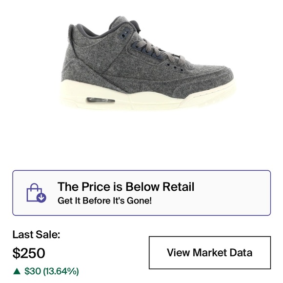 Jordan 3 wool grey sneakers - Picture 8 of 8